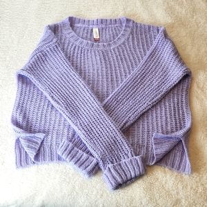 No Boundaries XL lavender sweater with silver threads